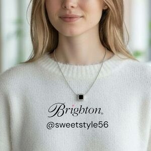 BRIGHTON " Shadow Play" Gold, Black, And Crystal Necklace... Enchanted!